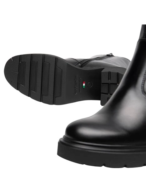 STIVALETTI A TACCO ALTO CHELSEA LINEA PULITA DONNA NERO
