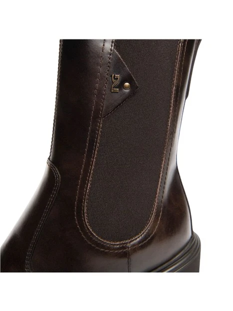 STIVALETTI A TACCO ALTO CHELSEA LINEA PULITA DONNA MARRONE