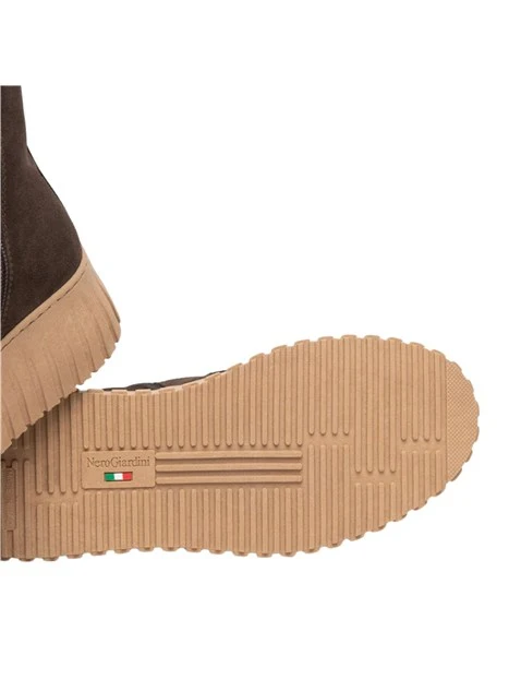 STIVALETTI PLATFORM IN SUEDE DONNA MARRONE