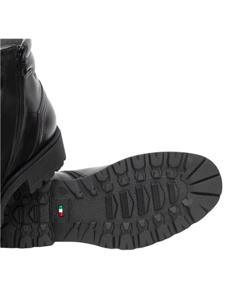 ANFIBI A TACCO BASSO STRINGATI CON ZIP UOMO NERO