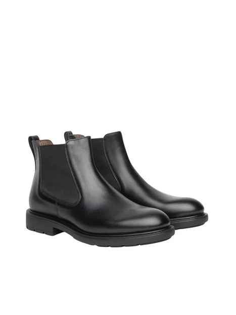 STIVALETTI  TACCO BASSO CHELSEA CON ELASTICO UOMO NERO