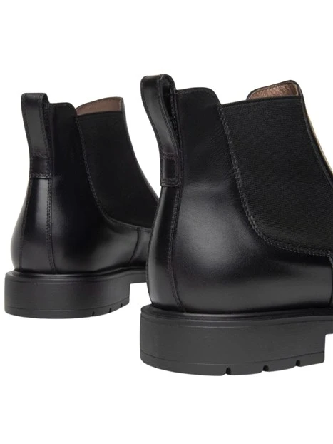 STIVALETTI  TACCO BASSO CHELSEA CON ELASTICO UOMO NERO