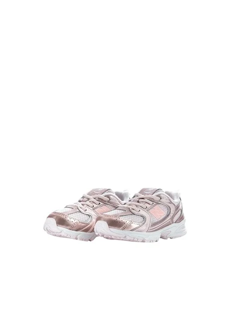 SNEAKERS BASSE CON INSERTI METALLIZZATI BAMBINA ROSA