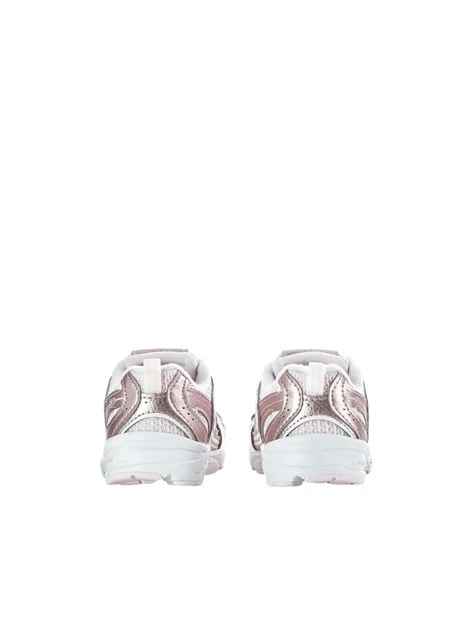 SNEAKERS BASSE CON INSERTI METALLIZZATI BAMBINA ROSA