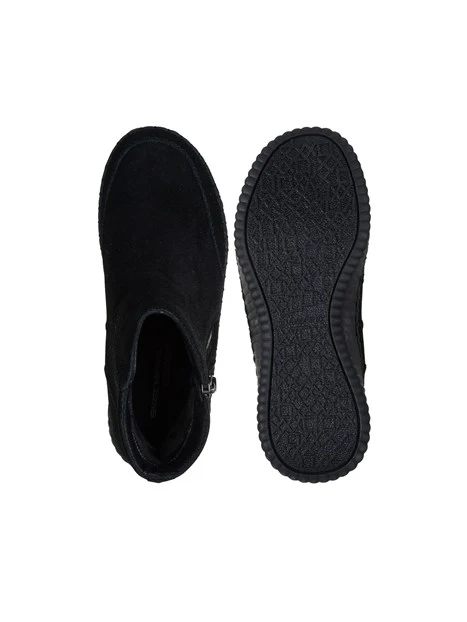 STIVALETTI TACCO BASSO 169086 SUOLA A COSTINE DONNA NERO