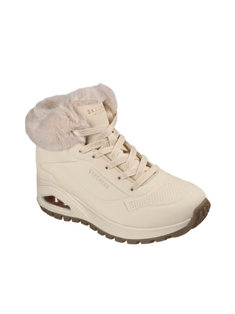 STIVALI TACCO BASSO 190285 AIRBAG A VISTA DONNA BIANCO
