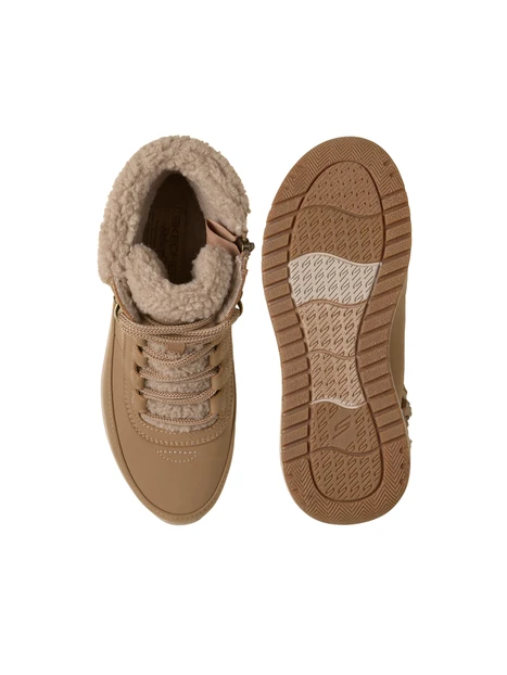 STIVALI TACCO BASSO 144746 COLLO IN CHENILLE DONNA CASTAGNO