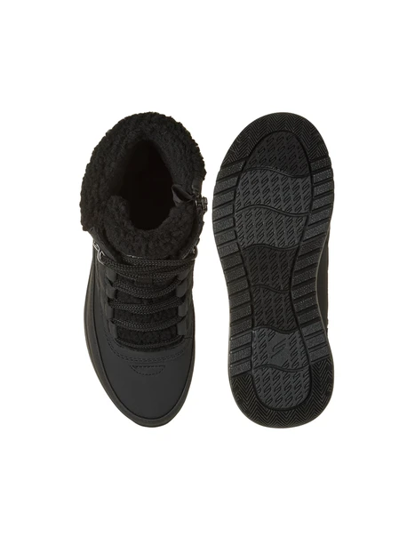STIVALI TACCO BASSO 144746 COLLO IN CHENILLE DONNA NERO