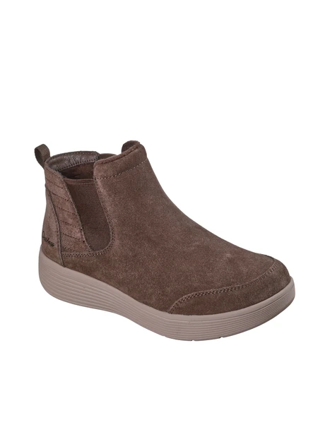 STIVALETTI TACCO BASSO 159095 STILE CHELSEA DONNA MARRONE