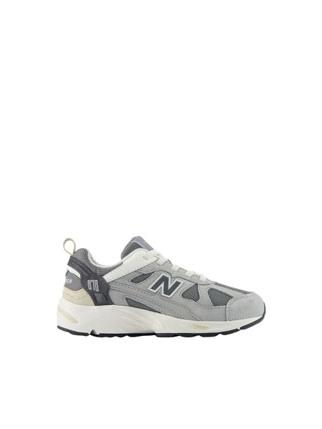 SNEAKERS BASSE CON PANNELLI IN CAMOSCIO BAMBINO GRIGIO