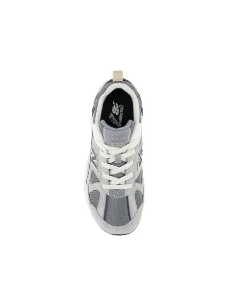 SNEAKERS BASSE CON PANNELLI IN CAMOSCIO BAMBINO GRIGIO