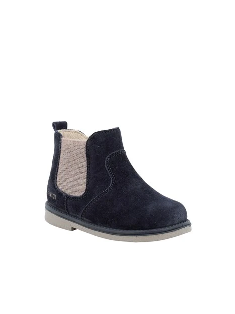 STIVALETTI CHELSEA IN CROSTA BAMBINO BLU NOTTE