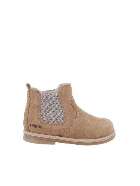 STIVALETTI CHELSEA IN CAMOSCIO BAMBINO BEIGE