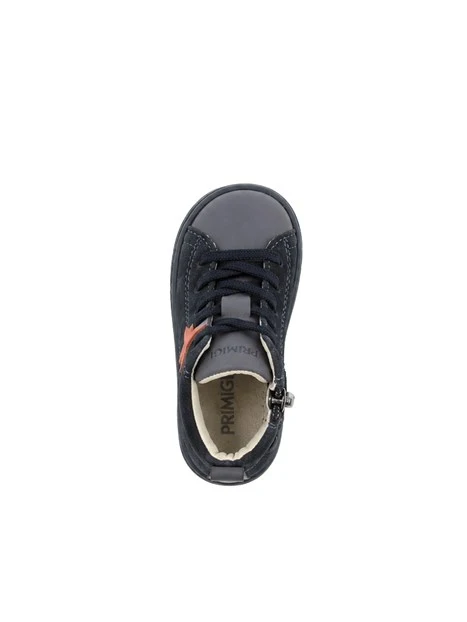 SNEAKERS ALTE IN CAMOSCIO CON ZIP BAMBINO BLU
