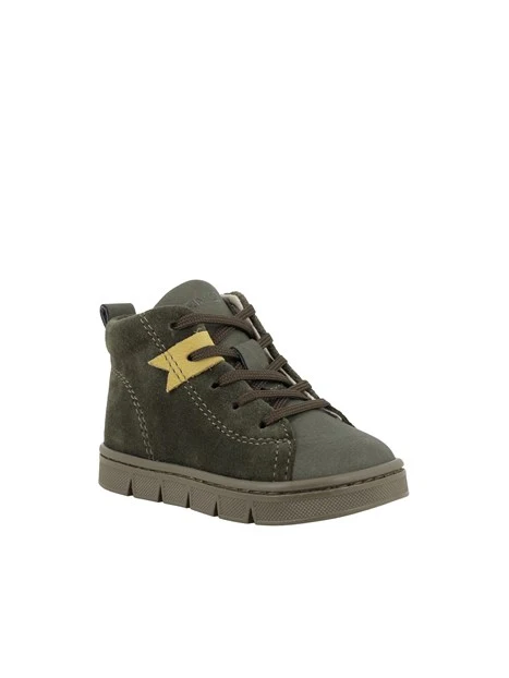 SNEAKERS ALTE IN CAMOSCIO CON ZIP BAMBINO VERDE