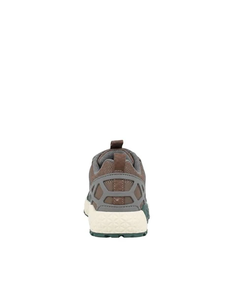 SNEAKERS BASSE IN TESSUTO TECNICO CON STRAPPO BAMBINO MARRONE