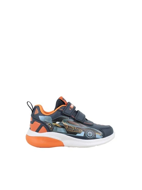 SNEAKERS BASSE CON DOPPIO STRAP E STAMPA AUTO BAMBINO BLU
