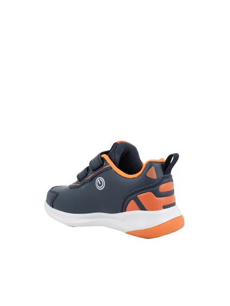 SNEAKERS BASSE CON DOPPIO STRAP E STAMPA AUTO BAMBINO BLU