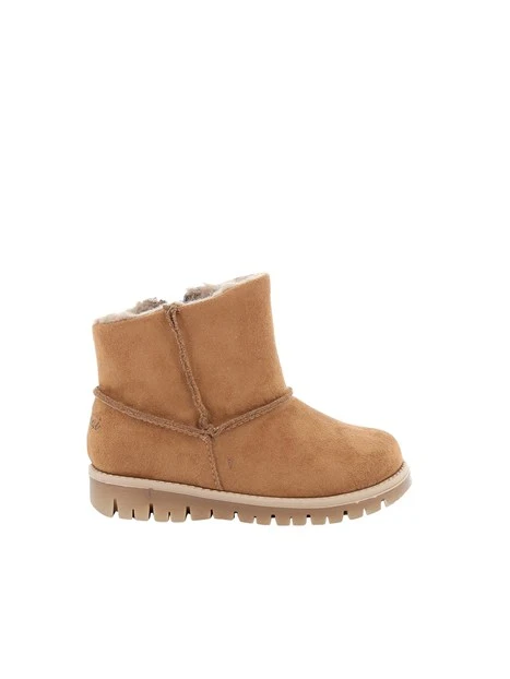 STIVALETTI IN CROSTA CON INTERNO IN LANA BAMBINA MARRONE