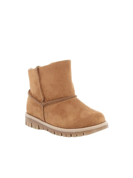 STIVALETTI IN CROSTA CON INTERNO IN LANA BAMBINA MARRONE