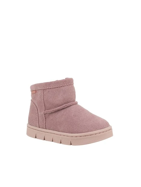 STIVALETTI BASSI IN CAMOSCIO CON ZIP LATERALE BAMBINA ROSA