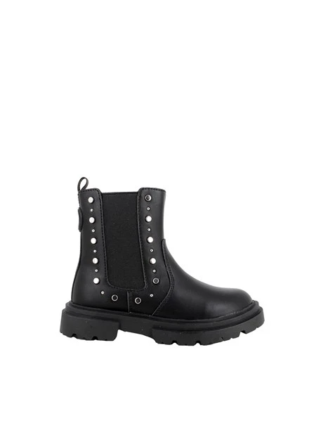 STIVALETTI CHELSEA CON BORCHIE BAMBINA NERO