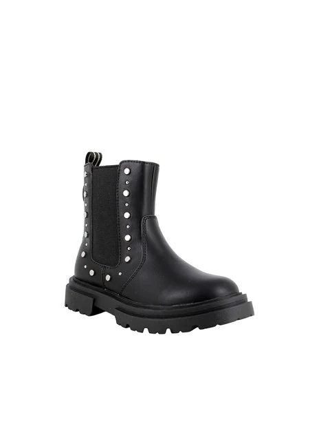 STIVALETTI CHELSEA CON BORCHIE BAMBINA NERO