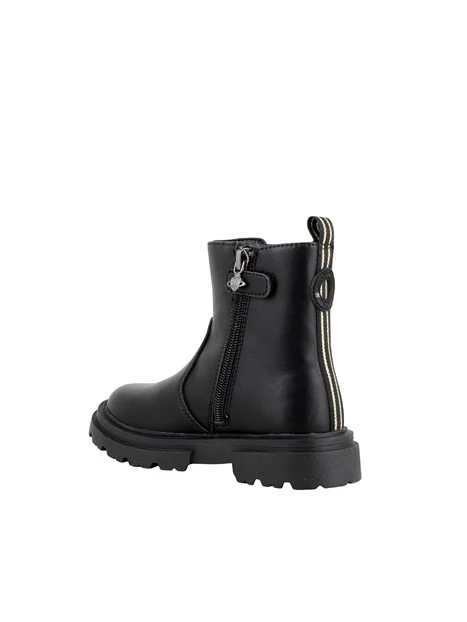 STIVALETTI CHELSEA CON BORCHIE BAMBINA NERO