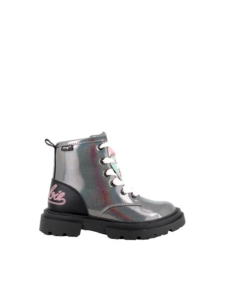 ANFIBI IRIDESCENTI CON LACCI ROSA BAMBINA ARGENTO