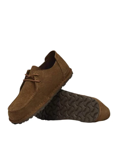 MOCASSINI IN CAMOSCIO CON CUCITURE A VISTA UNISEX MARRONE