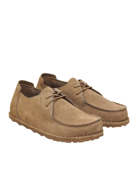 MOCASSINI IN CAMOSCIO CON CUCITURE A VISTA UNISEX TORTORA