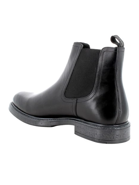 STIVALETTI TACCO BASSO CHELSEA IN PELLE UOMO NERO