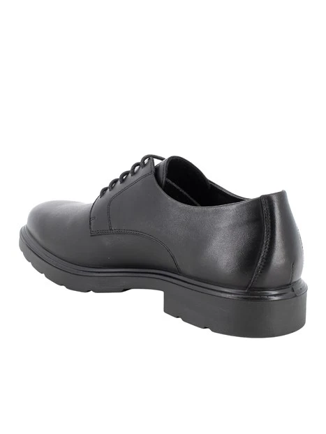 SCARPE DERBY IN PELLE CON LACCI UOMO NERO