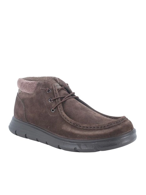STRINGATE POLACCHINE IN PELLE SCAMOSCIATA UOMO MARRONE