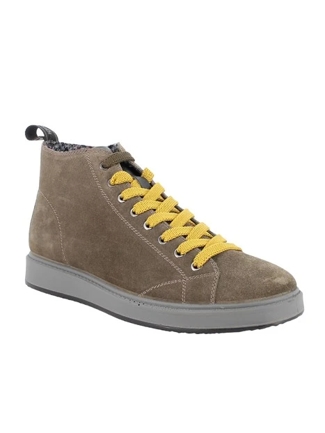 SNEAKERS ALTE IN PELLE SCAMOSCIATA UOMO VERDE