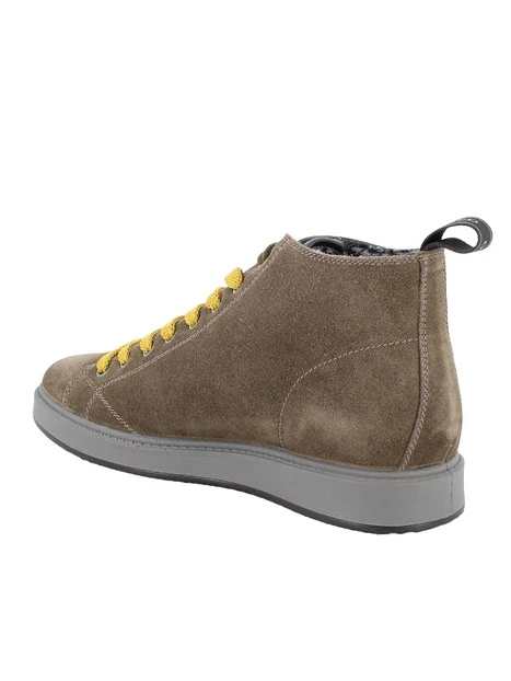 SNEAKERS ALTE IN PELLE SCAMOSCIATA UOMO VERDE