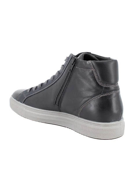 SNEAKERS ALTE IN PELLE UOMO BLU