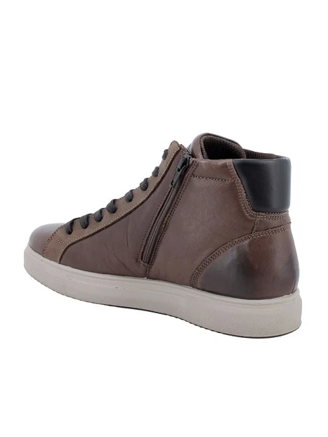 SNEAKERS ALTE IN PELLE UOMO MARRONE