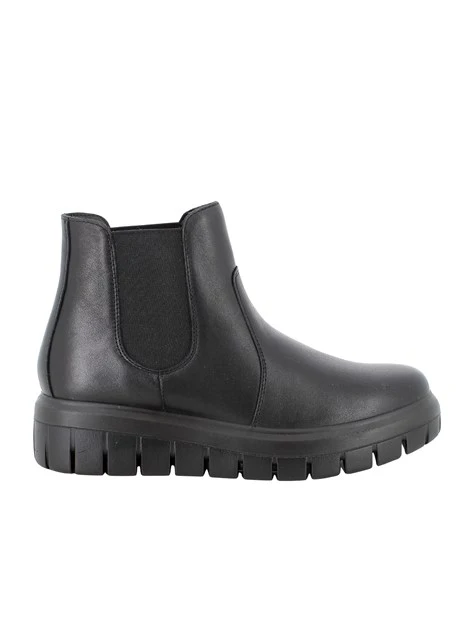 STIVALETTI CHELSEA IN PELLE DONNA NERO
