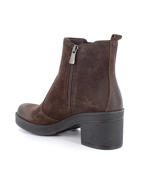 STIVALETTI CHELSEA IN CAMOSCIO CON TACCO ALTO DONNA MARRONE