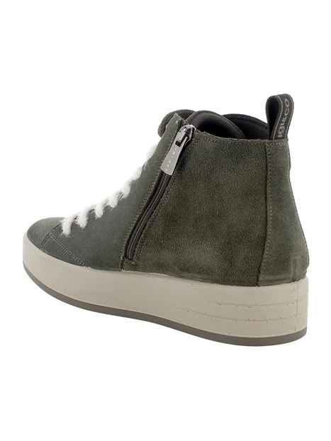 SNEAKERS ALTE IN CAMOSCIO CON LACCI DONNA VERDE