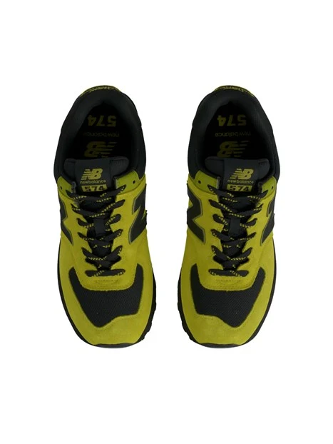 SNEAKERS BASSE IN CAMOSCIO CON DETTAGLI A CONTRASTO UOMO VERDE