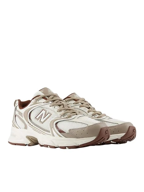 SNEAKERS BASSE IN MESH CON INSERTI A CONTRASTO DONNA BEIGE