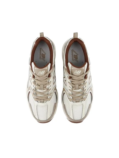 SNEAKERS BASSE IN MESH CON INSERTI A CONTRASTO DONNA BEIGE
