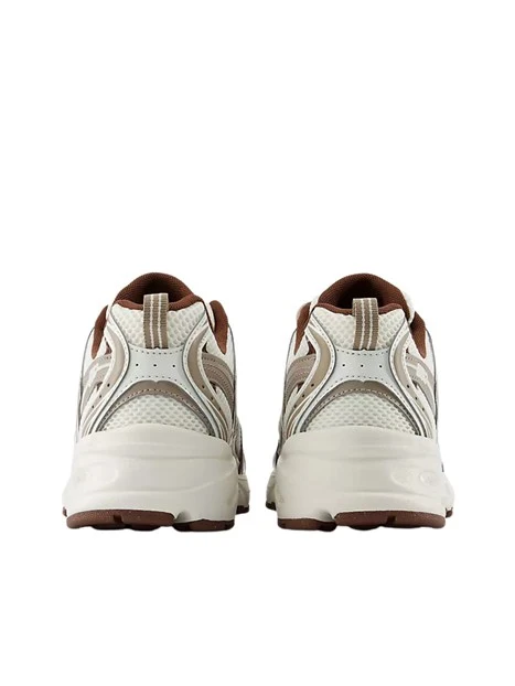 SNEAKERS BASSE IN MESH CON INSERTI A CONTRASTO DONNA BEIGE