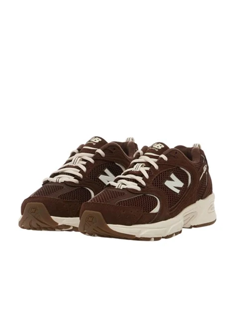 SNEAKERS BASSE CON INSERTI A CONTRASTO DONNA MARRONE