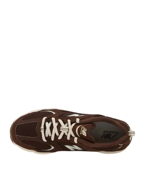 SNEAKERS BASSE CON INSERTI A CONTRASTO DONNA MARRONE