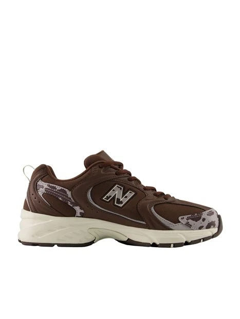 SNEAKERS BASSE CON DETTAGLI ANIMALIER DONNA MARRONE