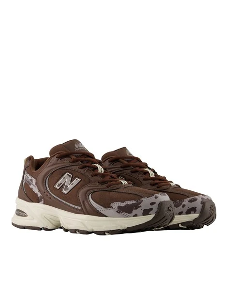 SNEAKERS BASSE CON DETTAGLI ANIMALIER DONNA MARRONE