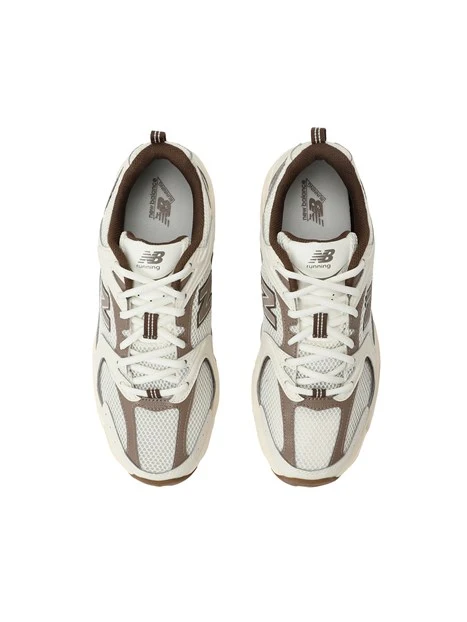 SNEAKERS BASSE CON PROFILI A CONTRASTO UNISEX ADULTO AVORIO